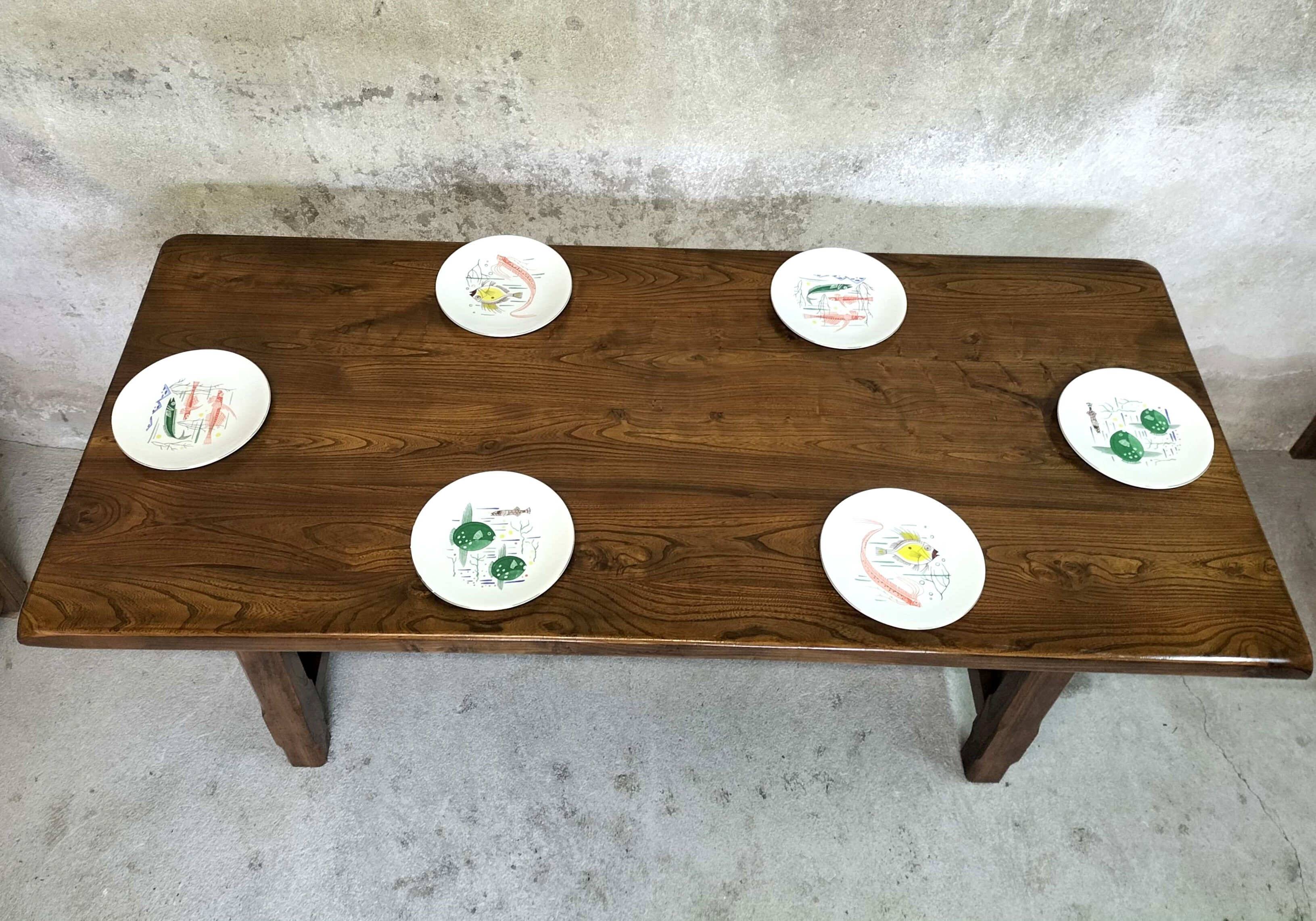 Solid wood farmhouse table
