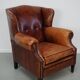 Vintage Dutch club chair in cognac leather, 1970s