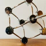 Vintage chrome metal chandelier - Space Age Design - SA Boulanger