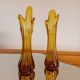 Amber glass vase