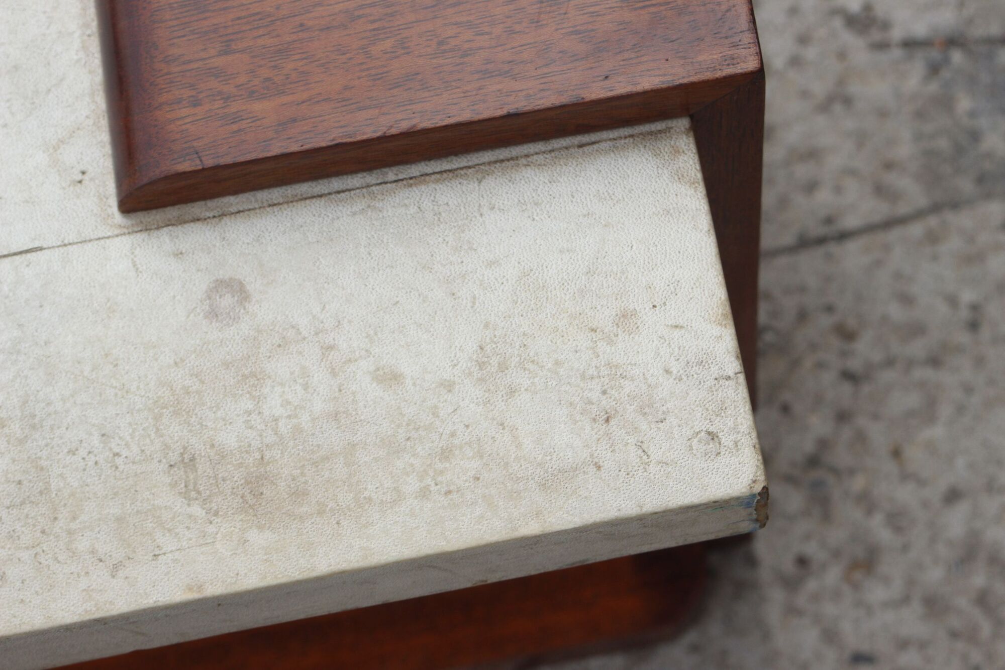 Coffee table in wood and parchment, France, 1930s