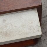 Coffee table in wood and parchment, France, 1930s
