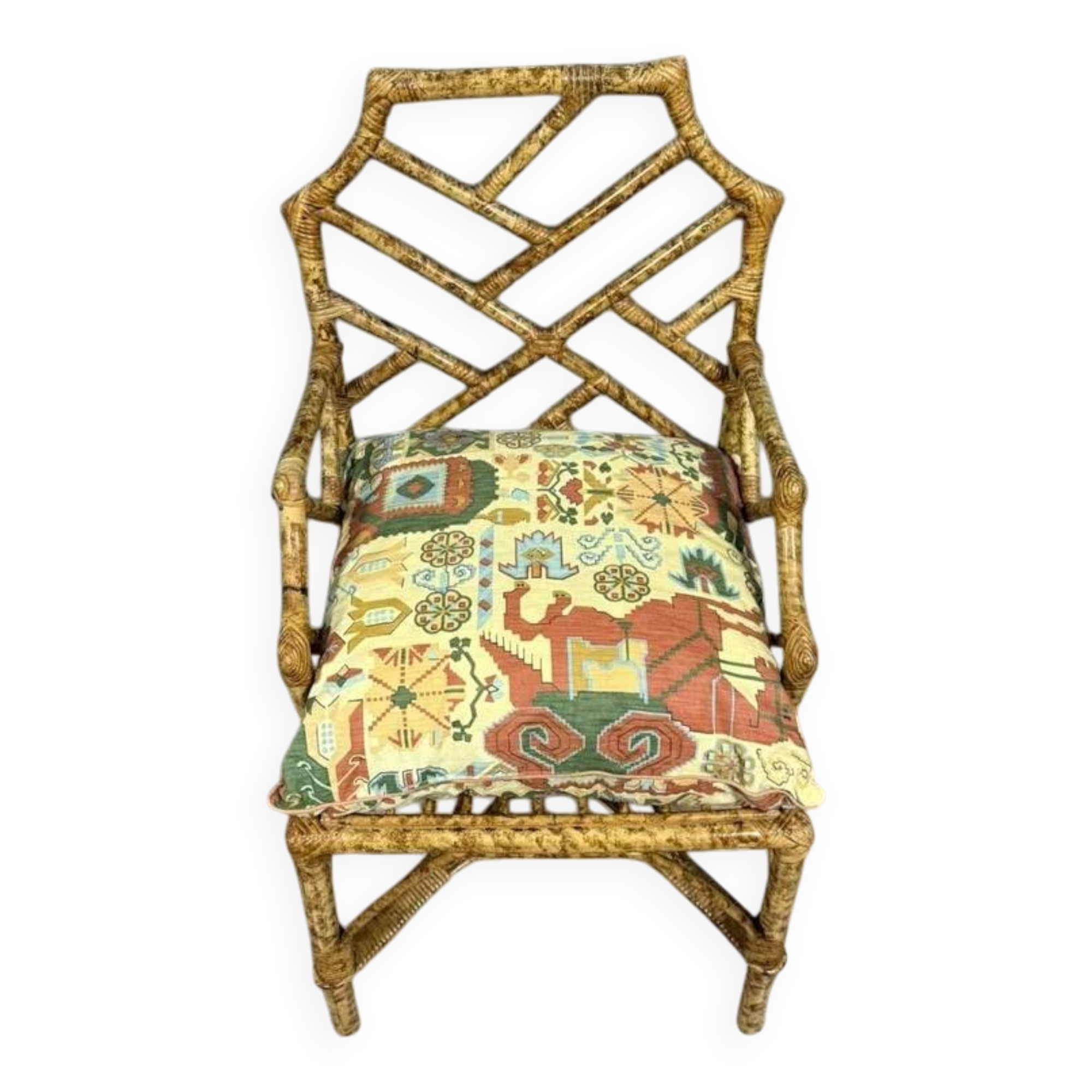Asia 20th century: rattan and bamboo office chair circa 1950-1970