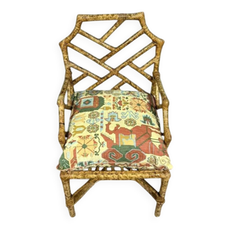 Asia 20th century: rattan and bamboo office chair circa 1950-1970