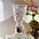Carafe rectangulaire en verre bouchon verre et liège