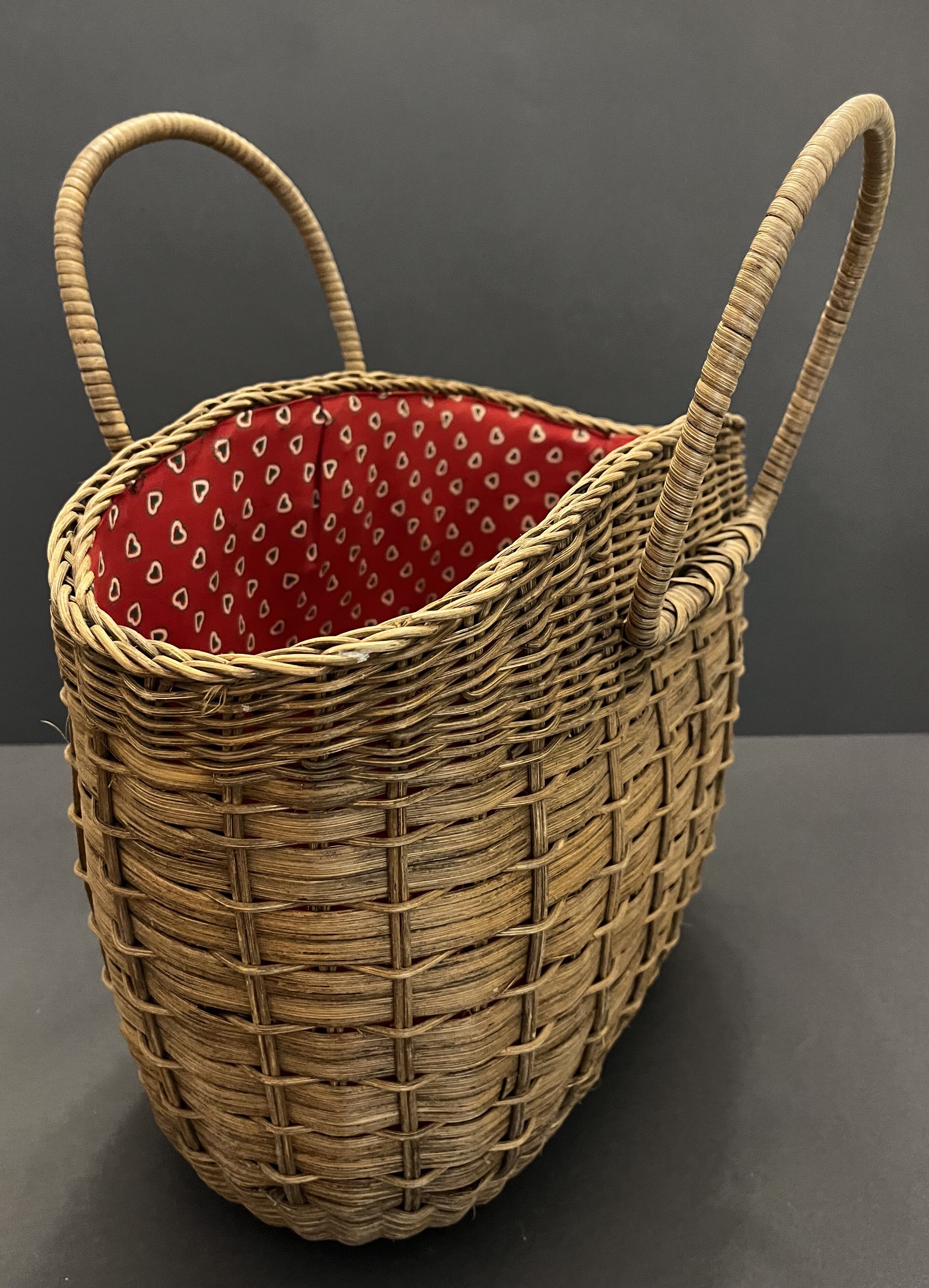 Vintage straw basket