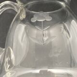 Carafe en verre avec motif Fleurs ciselé