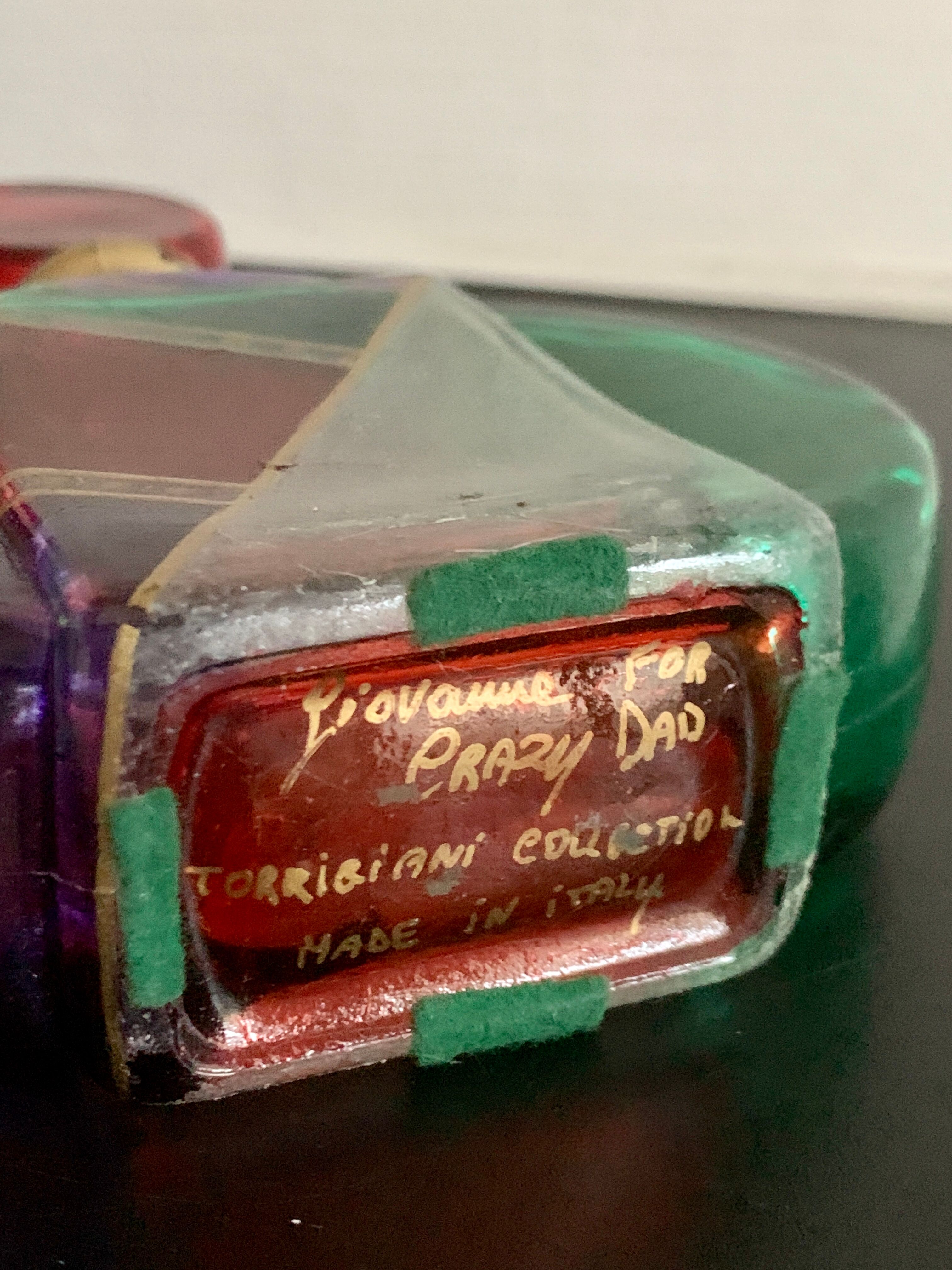 Stained glass bottle, torrigiani collection by Crazy Dad, 1970