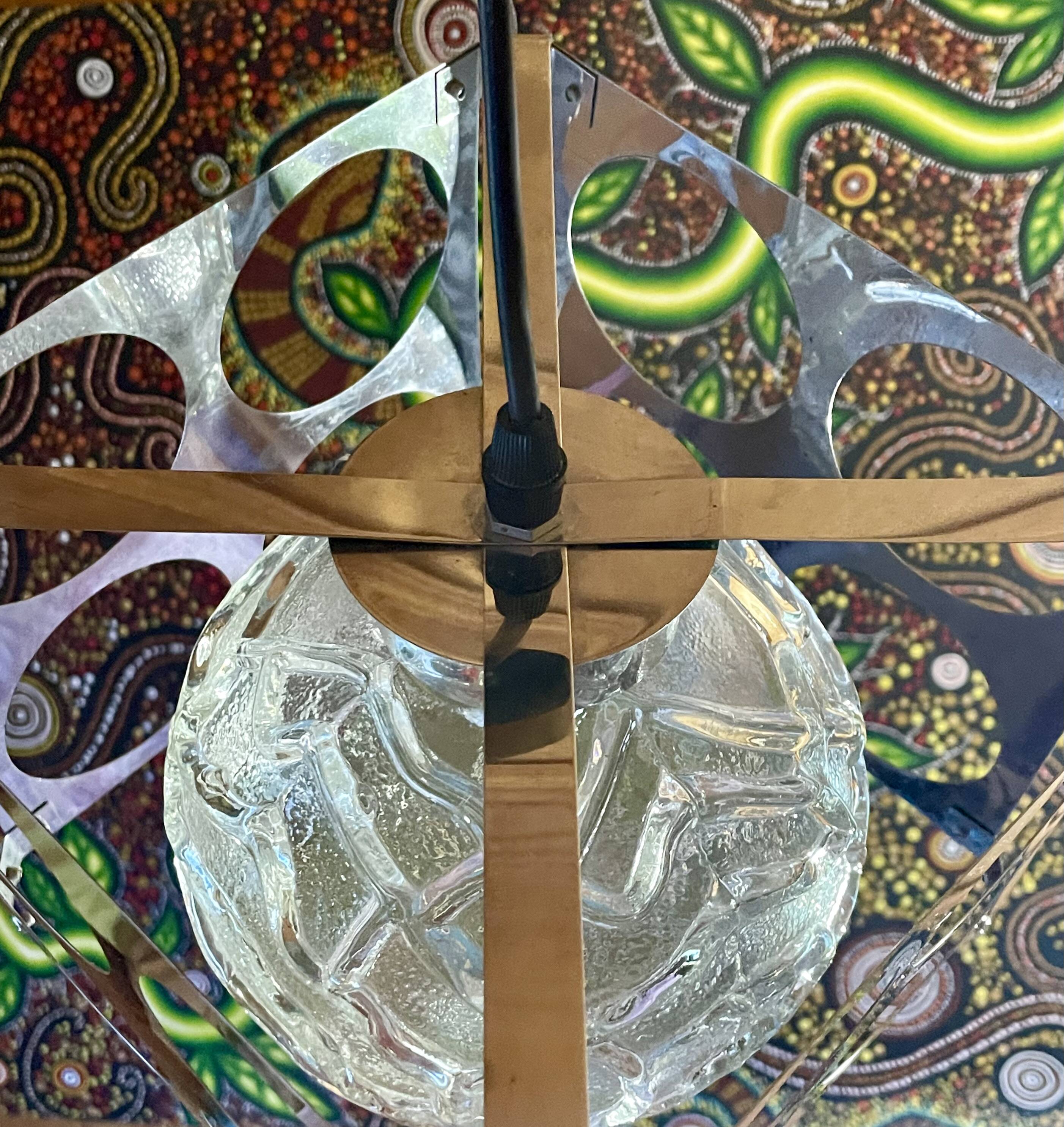 Chandelier, Space Age suspension, design "Paolo Tiche, year 70