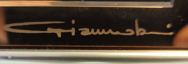 Miroir mural rectangulaire en bronze vintage par Giannobi, Italie, années 1970 - années 1980