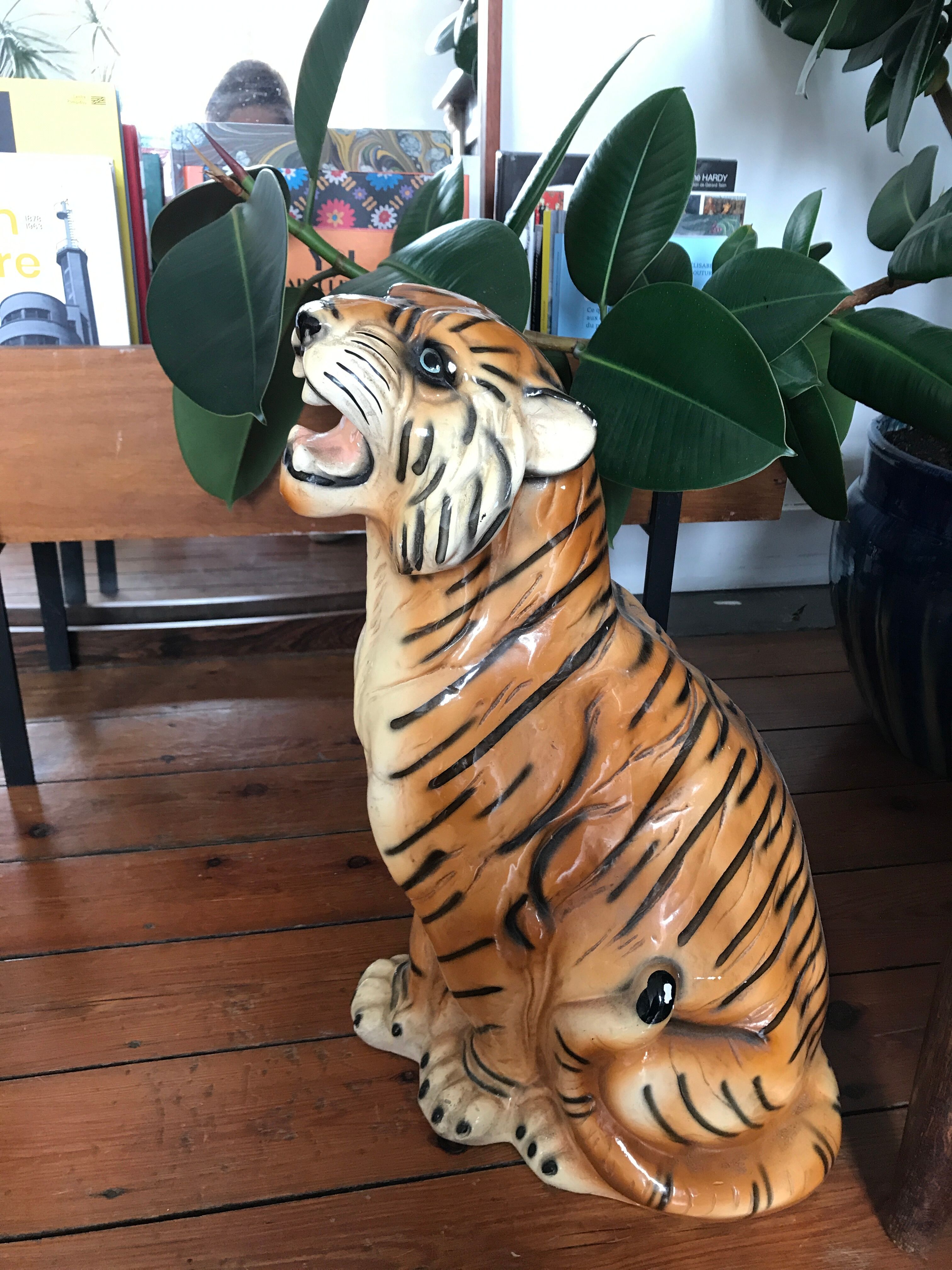 Tiger in earthenware