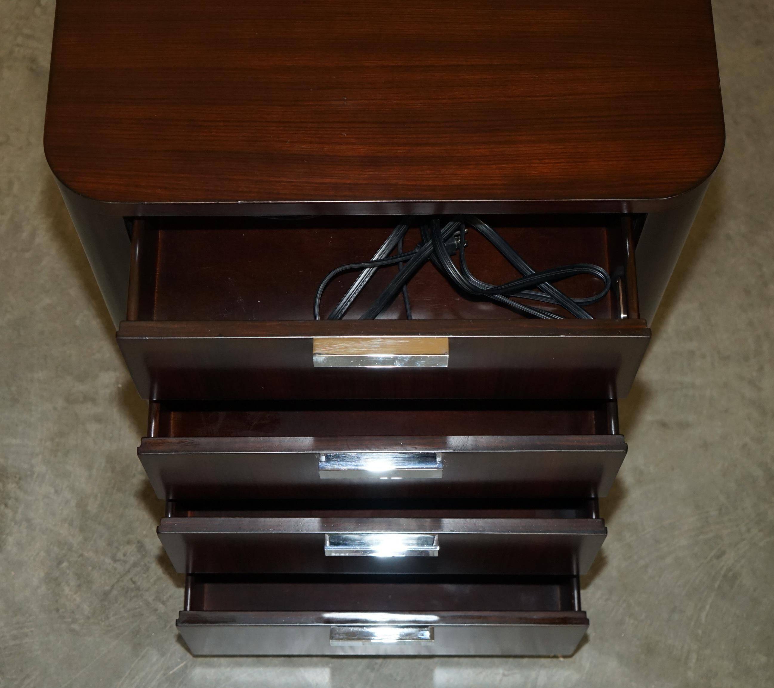 Ralph Lauren Metropolis chest of drawers in American mahogany with built-in power supply