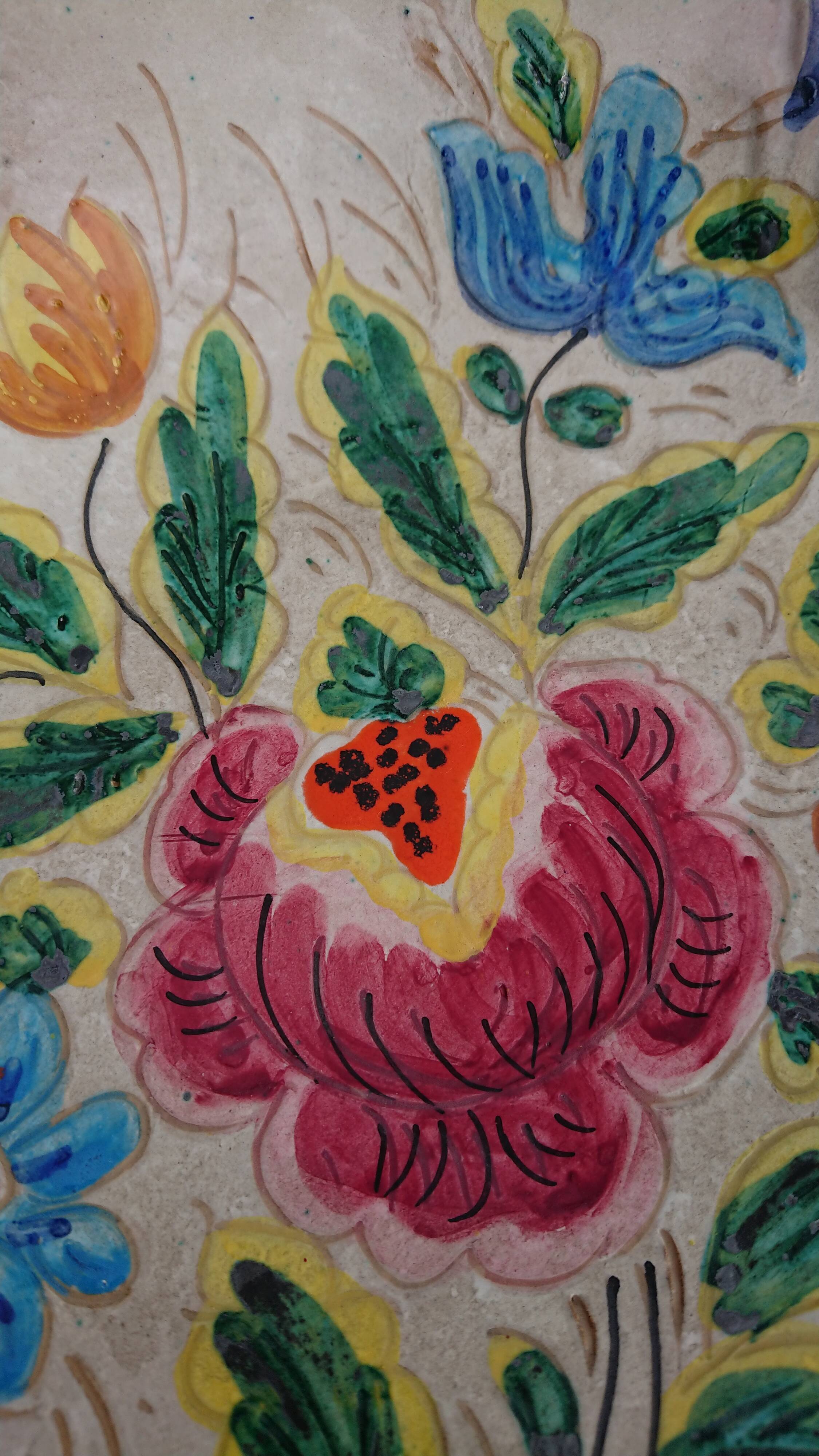 Hand-painted open dish