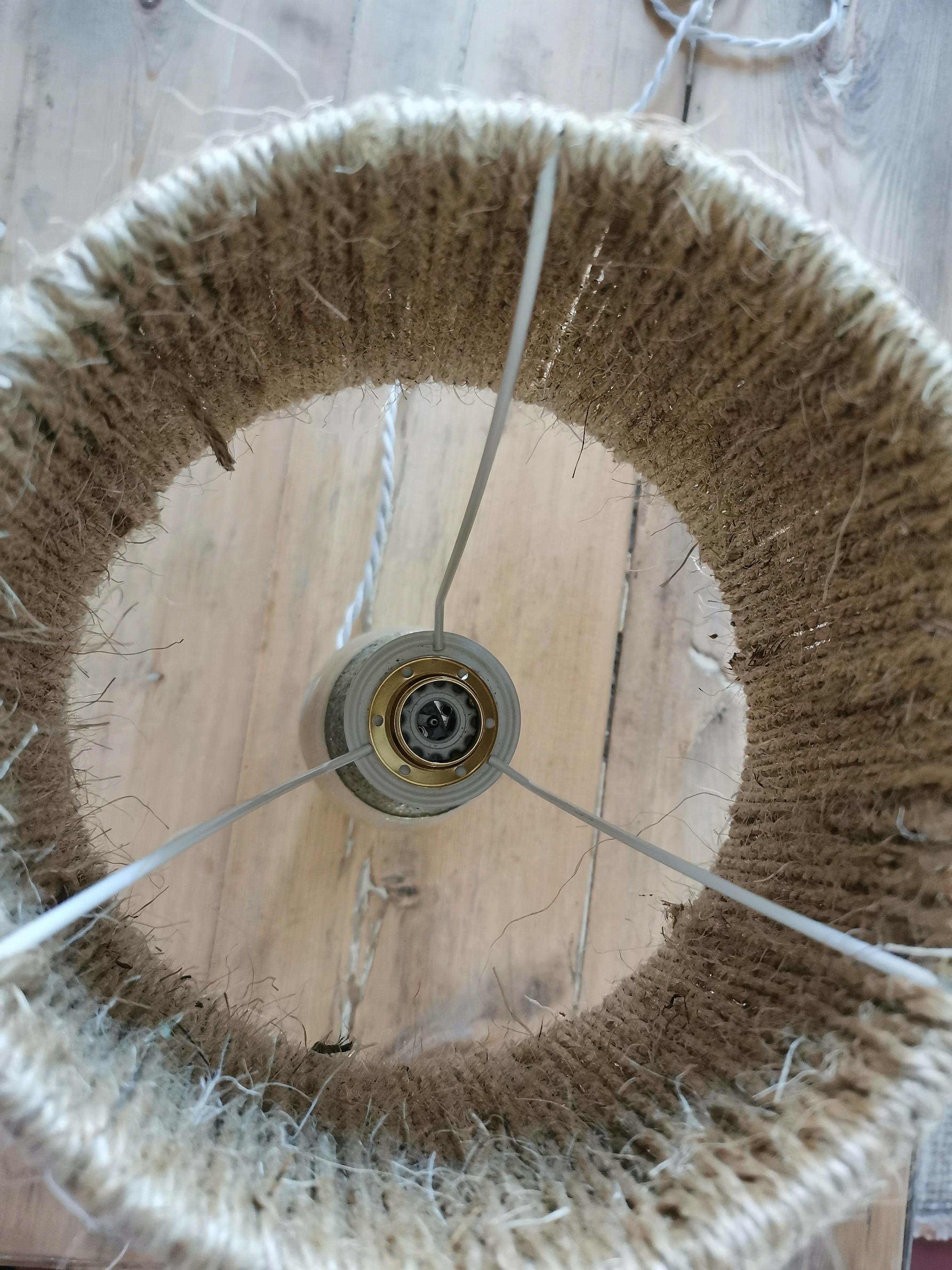 Sandstone lamp and rope