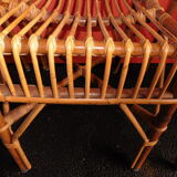 4 vintage wicker and rattan chairs 1970