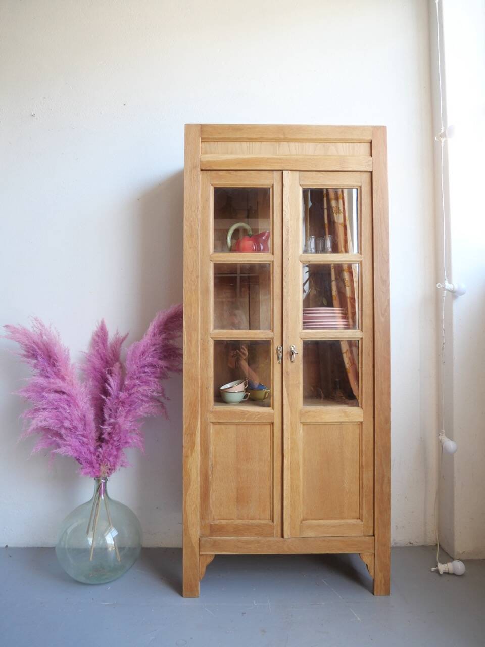 Renovated antique display cabinet