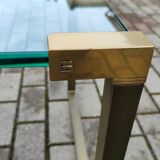 Coffee Table in Brass and Metal, 1980s