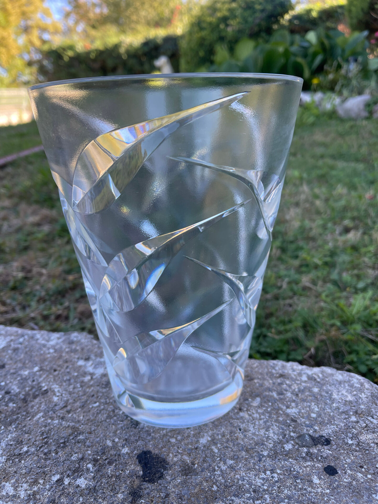 Vintage crystal vase