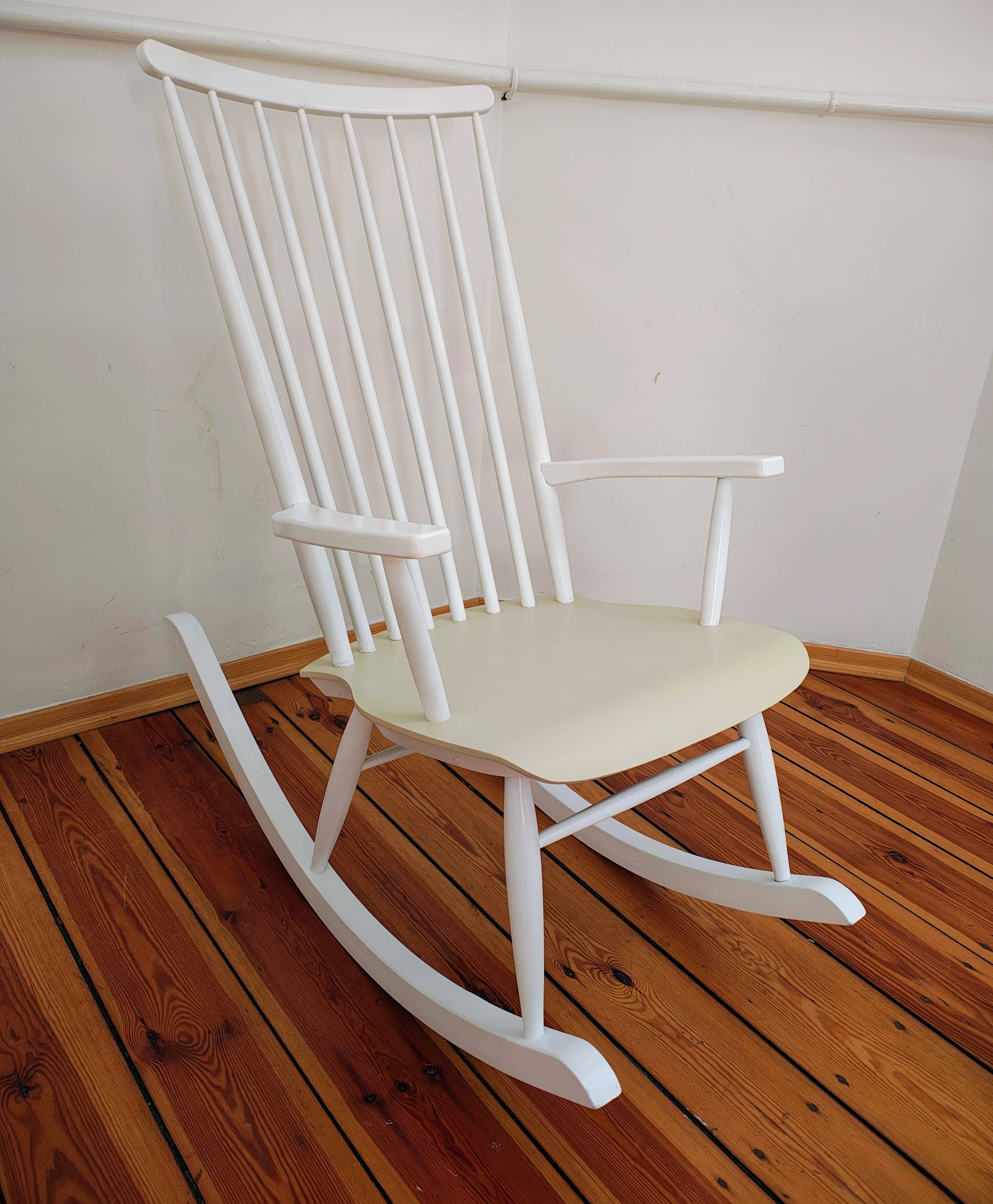 Vintage Rocking Chair from Varjosen Puunjalostus dla Uusikylä1960s