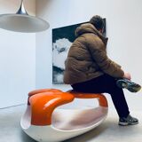 Vintage resin bench 1970