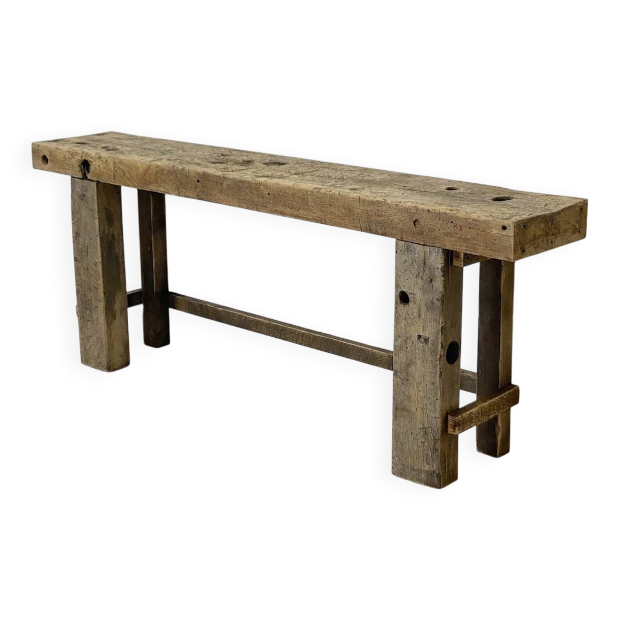 Vintage solid wood workbench