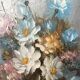 Huile sur toile « Bouquet de fleurs »