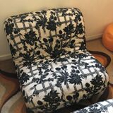 Vintage airborne potato chair heater & its matching pouf