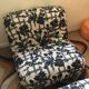 Chauffeuse Fauteuil patate airborne avec son pouf