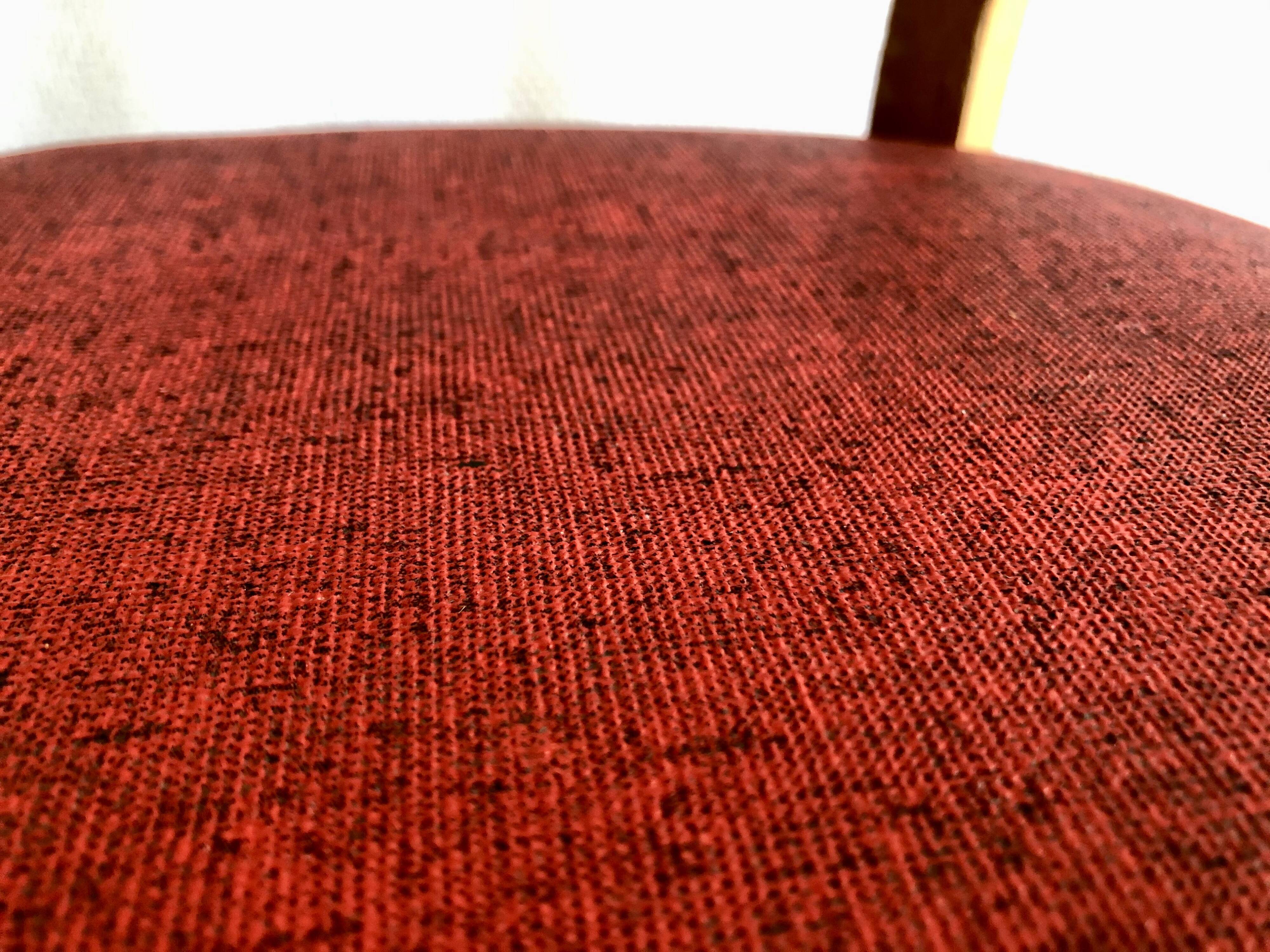 Pair of red bistro chairs