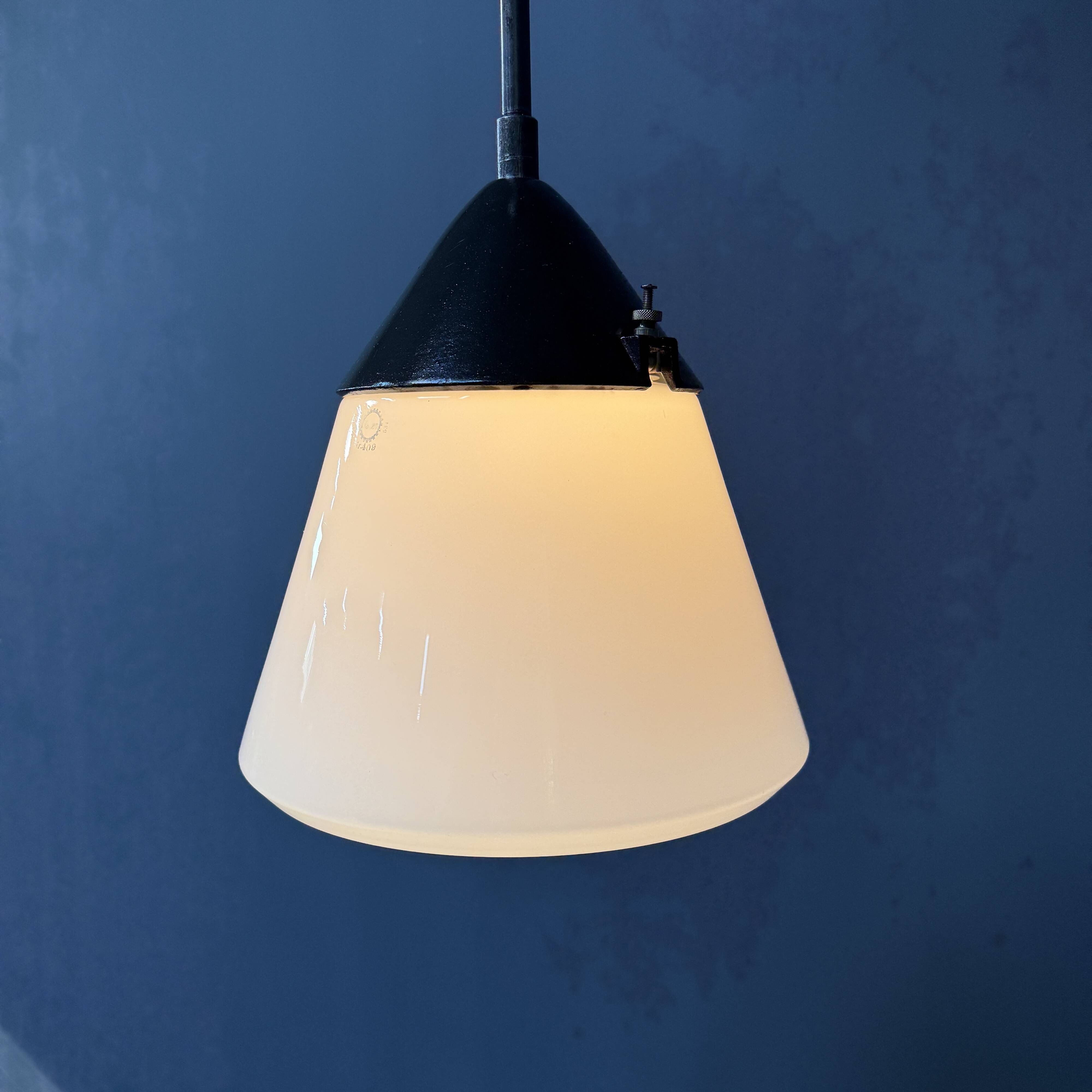 Opaline glass Kandem pendant lamp model 409