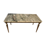 Table low marble and golden bronze