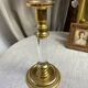 Brass and Lucite Candle Holder