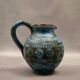 Blue ceramic pitcher with frieze by Jérôme Massier – Vallauris