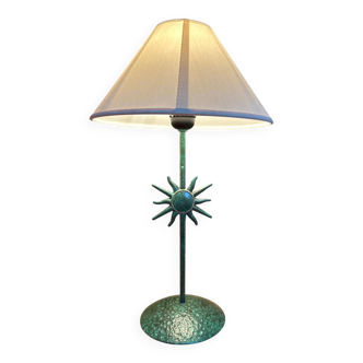 Lampe motif soleil vert