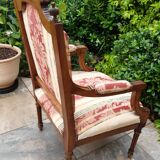 Fauteuil noyer, style LouisXVI, fin 19ème