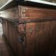 Antique bakery counter in rosewood and Carrara marble.