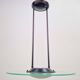 Vintage Italian Glass Disc UFO Pendant Lamp, 1980s