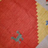 Kilim vintage fait main Gabbeh persan 171cm x 229cm (1960s)