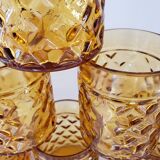 Amber Whisky Glasses 70's