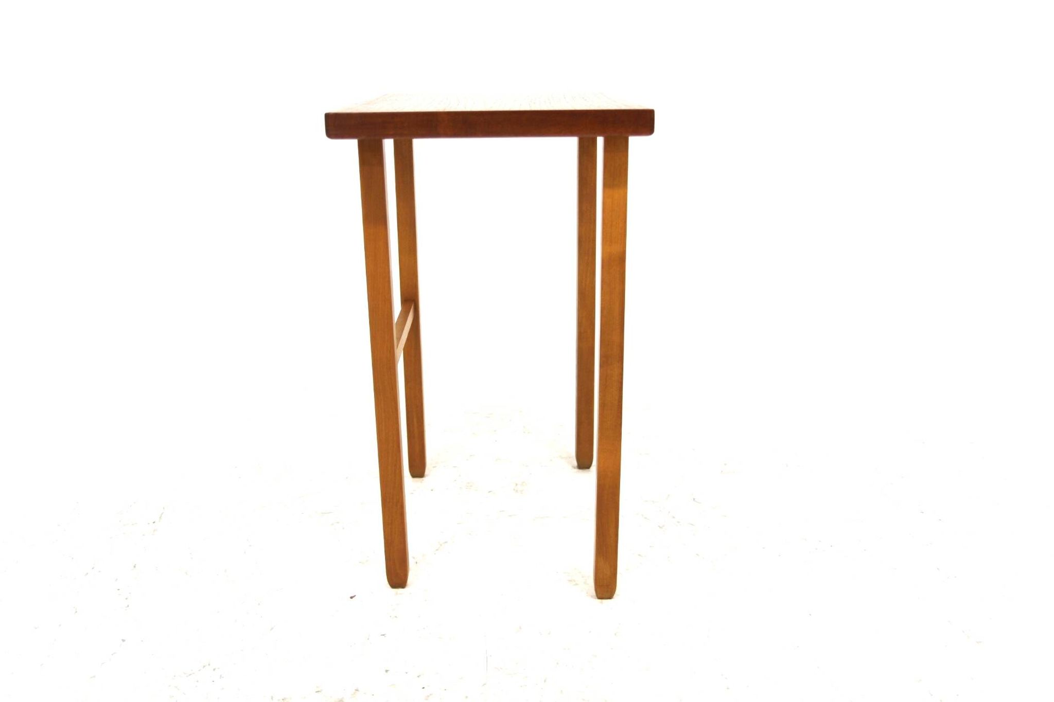 Table d'appoint scandinave en teck et en chêne, Suède, 1960