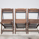 Set of 3 wooden folding chairs