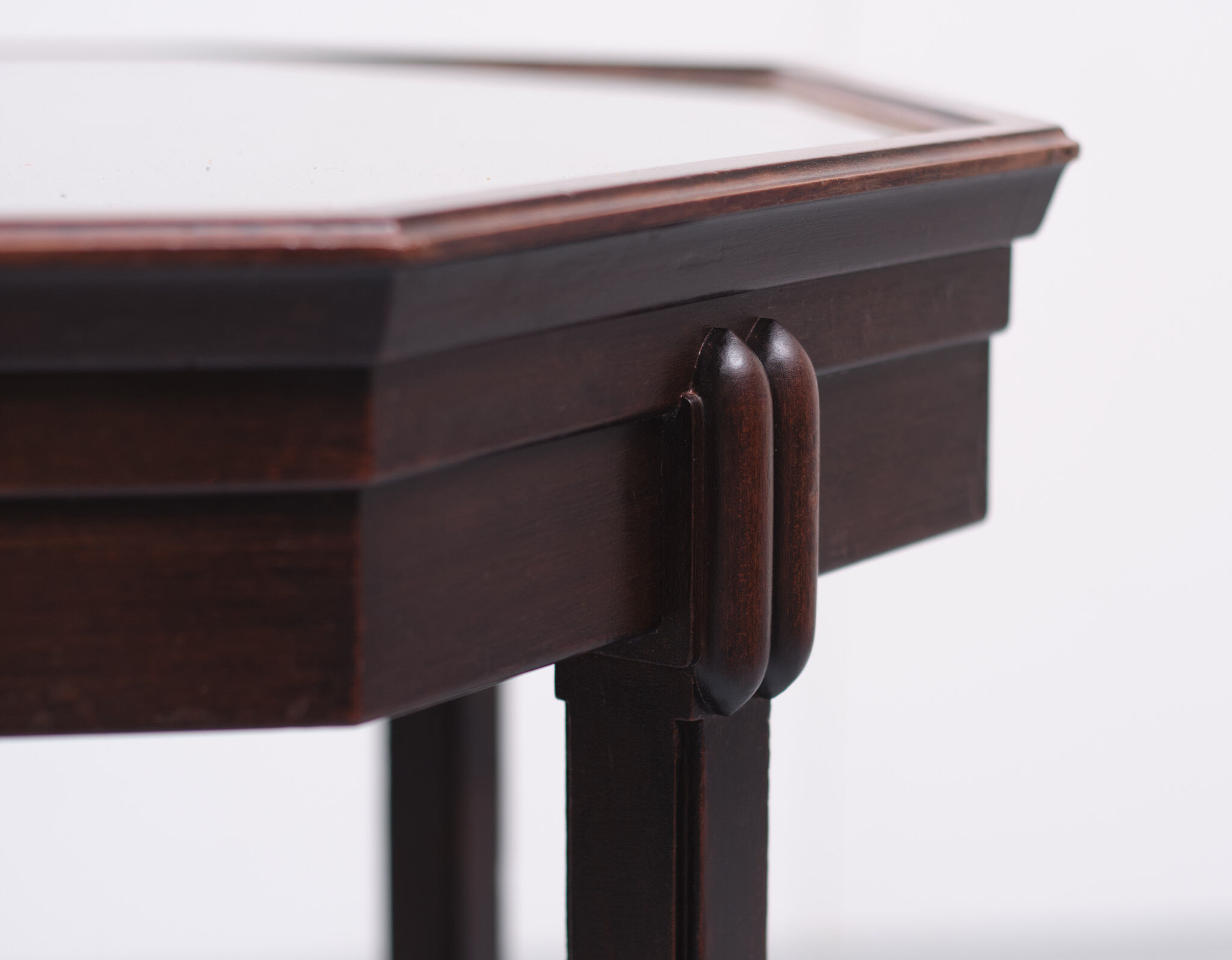 Dutch Art Deco octagonal mahogany side table 1925