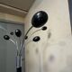 Italian design coat rack – Chrome metal and black lacquer – 1960s-1970s