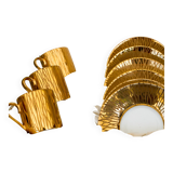 Ensemble tasse à thé / café et soucoupe plaqué or