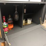 Black and gold mini bar
