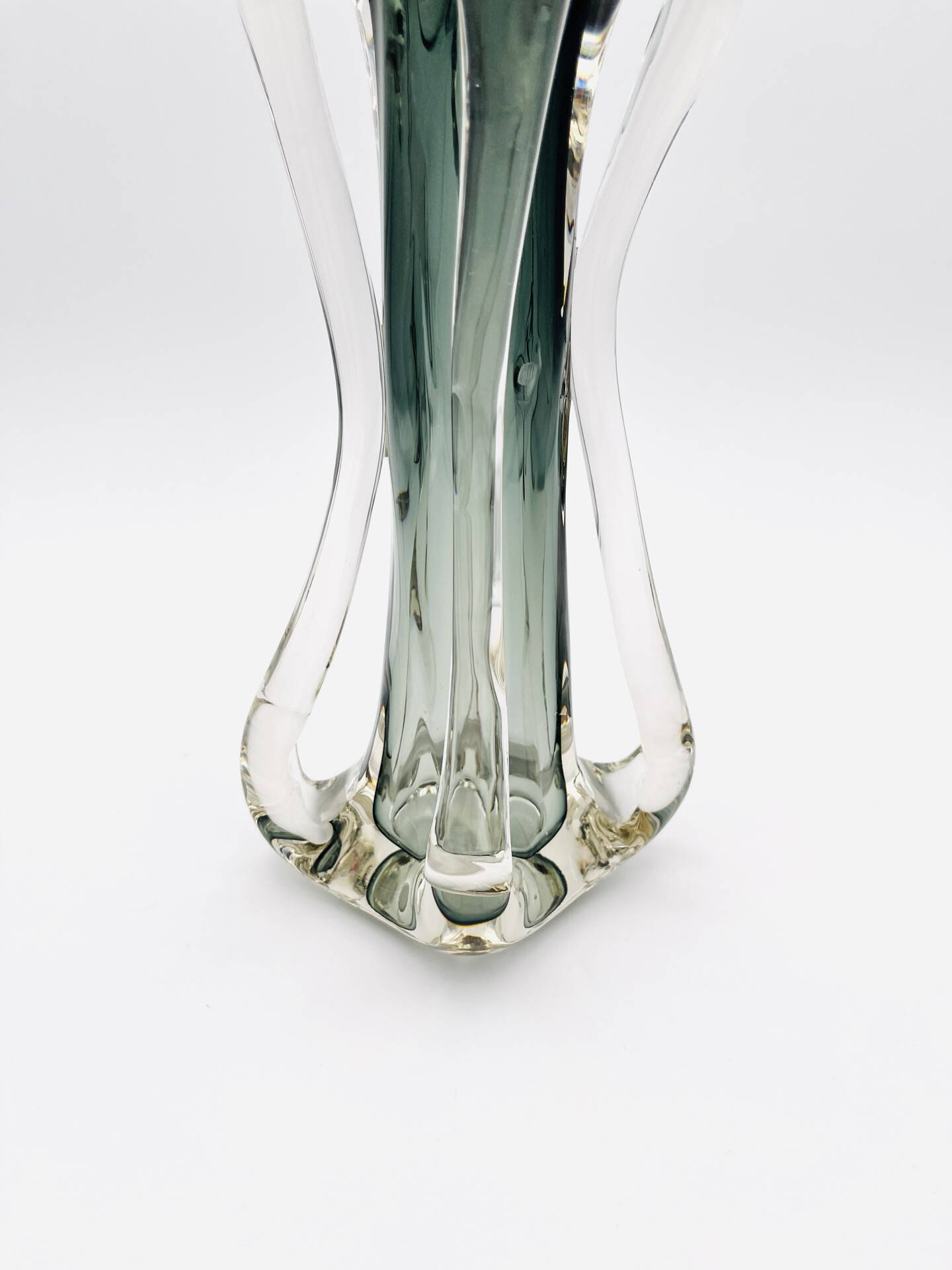 Vase Sculpture Murano Formia The Lovers Sommerso Smoke Green 33cm