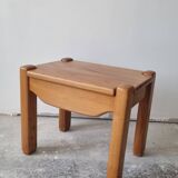 Vintage solid elm bedside table