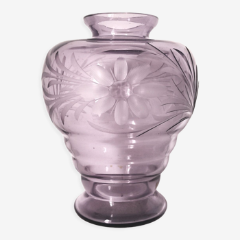 Vase cristal violet