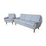 Mid-century danish sofa and armchair, 1960s