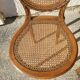 Canape banquette et 2 chaises louis xvi cannage en noyer
